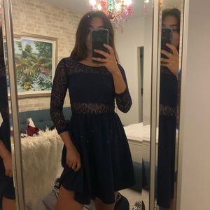 Navy lace h&m dress